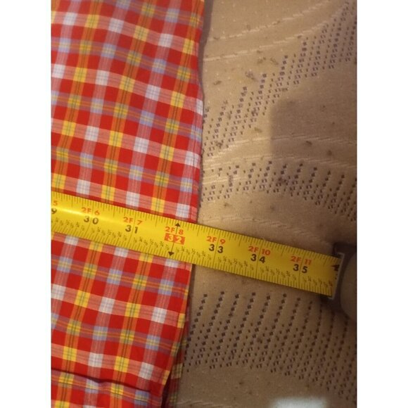 Gitman Bros Shirt Mens 2XL Red Multicolor Button Up Short Sleeve Plaid Cotton - Picture 12 of 12
